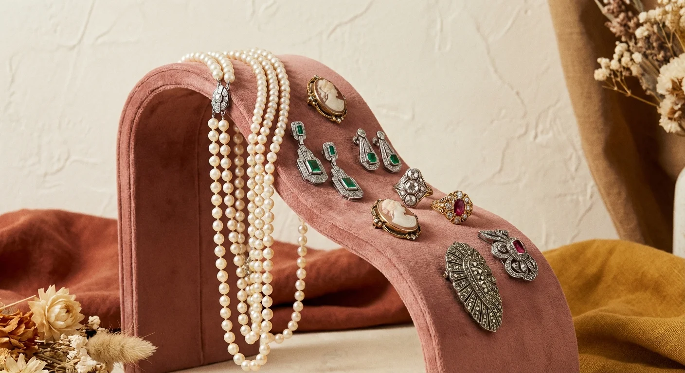 Antique jewelry display