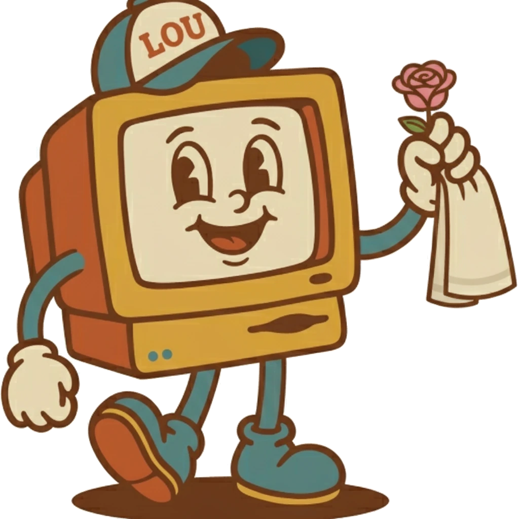 Lou mascot for beauty and wellness websites